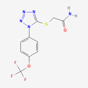 molecular formula C10H8F3N5O2S B11507383 2-({1-[4-(trifluoromethoxy)phenyl]-1H-tetrazol-5-yl}thio)acetamide 