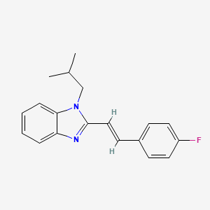 molecular formula C19H19FN2 B11507393 2-[(E)-2-(4-fluorophenyl)ethenyl]-1-(2-methylpropyl)-1H-benzimidazole 