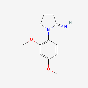 molecular formula C12H16N2O2 B11507431 1-(2,4-Dimethoxyphenyl)pyrrolidin-2-imine 