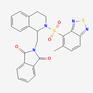 molecular formula C25H20N4O4S2 B11507458 2-({2-[(5-methyl-2,1,3-benzothiadiazol-4-yl)sulfonyl]-1,2,3,4-tetrahydroisoquinolin-1-yl}methyl)-1H-isoindole-1,3(2H)-dione 