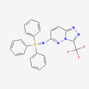 molecular formula C24H17F3N5P B11507475 3-(Trifluoromethyl)-6-[(triphenyl-lambda~5~-phosphanylidene)amino][1,2,4]triazolo[4,3-b]pyridazine 