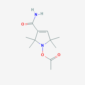 molecular formula C11H18N2O3 B11507485 1-(acetyloxy)-2,2,5,5-tetramethyl-2,5-dihydro-1H-pyrrole-3-carboxamide 