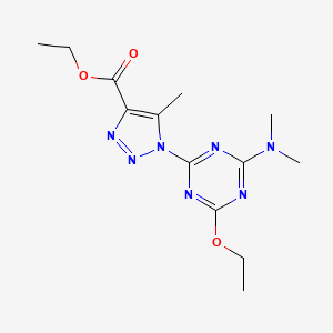 ethyl 1-[4-(dimethylamino)-6-ethoxy-1,3,5-triazin-2-yl]-5-methyl-1H-1,2,3-triazole-4-carboxylate