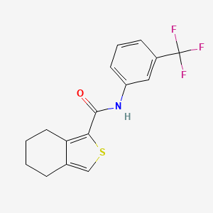 molecular formula C16H14F3NOS B11507496 N-[3-(Trifluoromethyl)phenyl]-4,5,6,7-tetrahydro-2-benzothiophene-1-carboxamide 