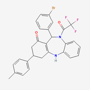 11-(3-bromophenyl)-3-(4-methylphenyl)-10-(trifluoroacetyl)-2,3,4,5,10,11-hexahydro-1H-dibenzo[b,e][1,4]diazepin-1-one