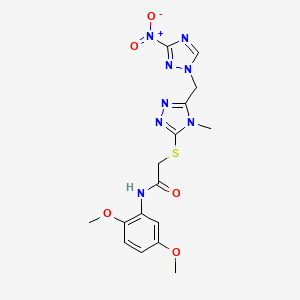 N-(2,5-dimethoxyphenyl)-2-({4-methyl-5-[(3-nitro-1H-1,2,4-triazol-1-yl)methyl]-4H-1,2,4-triazol-3-yl}sulfanyl)acetamide