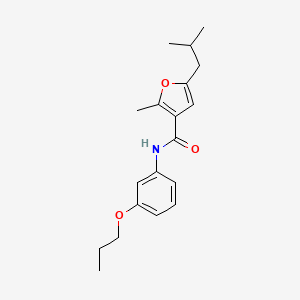 molecular formula C19H25NO3 B11507531 2-methyl-5-(2-methylpropyl)-N-(3-propoxyphenyl)furan-3-carboxamide 