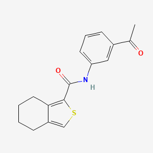 molecular formula C17H17NO2S B11507558 N-(3-Acetylphenyl)-4,5,6,7-tetrahydro-2-benzothiophene-1-carboxamide 