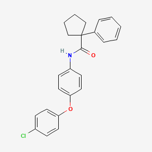 molecular formula C24H22ClNO2 B11507585 N-[4-(4-chlorophenoxy)phenyl]-1-phenylcyclopentane-1-carboxamide 