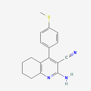 2-Amino-4-(4-methylsulfanylphenyl)-5,6,7,8-tetrahydroquinoline-3-carbonitrile