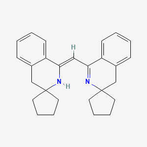 molecular formula C27H30N2 B11507627 1'-({4'H-Spiro[cyclopentane-1,3'-isoquinolin]-1'-YL}methyl)-4'H-spiro[cyclopentane-1,3'-isoquinoline] 