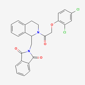 molecular formula C26H20Cl2N2O4 B11507691 2-({2-[(2,4-dichlorophenoxy)acetyl]-1,2,3,4-tetrahydroisoquinolin-1-yl}methyl)-1H-isoindole-1,3(2H)-dione 