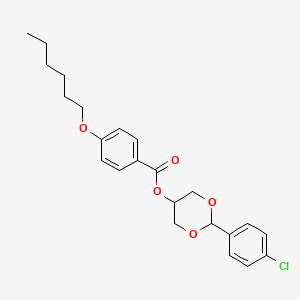 2-(4-Chlorophenyl)-1,3-dioxan-5-yl 4-(hexyloxy)benzoate