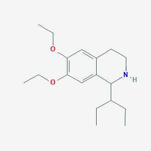 molecular formula C18H29NO2 B11507705 6,7-Diethoxy-1-(pentan-3-yl)-1,2,3,4-tetrahydroisoquinoline 