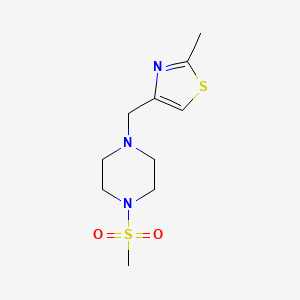 2-Methyl-4-{[4-(methylsulfonyl)piperazino]methyl}-1,3-thiazole