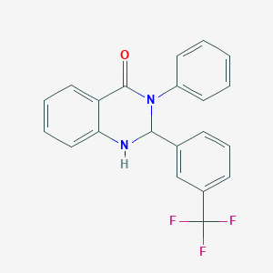 3-Phenyl-2-(3-trifluoromethyl-phenyl)-2,3-dihydro-1H-quinazolin-4-one