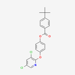 molecular formula C22H19Cl2NO3 B11507744 4-[(3,5-Dichloropyridin-2-yl)oxy]phenyl 4-tert-butylbenzoate 