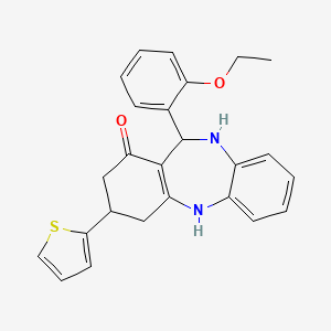 11-(2-ethoxyphenyl)-3-(2-thienyl)-2,3,4,5,10,11-hexahydro-1H-dibenzo[b,e][1,4]diazepin-1-one