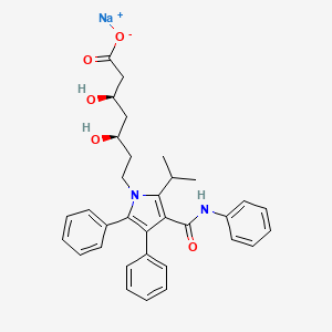 molecular formula C₃₃H₃₅N₂NaO₅ B1150775 sodium;(3R,5R)-7-[2,3-diphenyl-4-(phenylcarbamoyl)-5-propan-2-ylpyrrol-1-yl]-3,5-dihydroxyheptanoate 