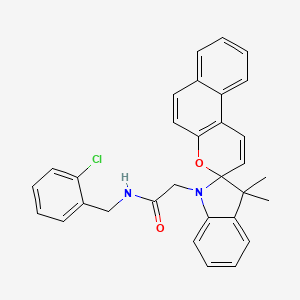 N-(2-chlorobenzyl)-2-(3',3'-dimethylspiro[benzo[f]chromene-3,2'-indol]-1'(3'H)-yl)acetamide