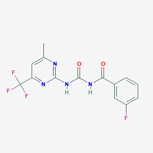 Urea, 1-(3-fluorobenzoyl)-3-(4-methyl-6-trifluoromethylpyrimidin-2-yl)-