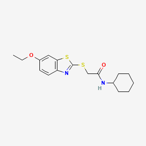 N-cyclohexyl-2-[(6-ethoxy-1,3-benzothiazol-2-yl)sulfanyl]acetamide