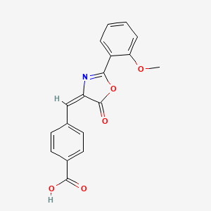 4-{(E)-[2-(2-methoxyphenyl)-5-oxo-1,3-oxazol-4(5H)-ylidene]methyl}benzoic acid