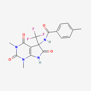 N-(1,3-Dimethyl-2,4,6-trioxo-5-trifluoromethyl-2,3,4,5,6,7-hexahydro-1H-pyrrolo[2,3-d]pyrimidin-5-yl)-4-methyl-benzamide