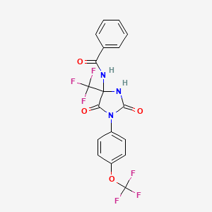 N-{2,5-dioxo-1-[4-(trifluoromethoxy)phenyl]-4-(trifluoromethyl)imidazolidin-4-yl}benzamide