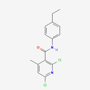 molecular formula C15H14Cl2N2O B11507833 2,6-dichloro-N-(4-ethylphenyl)-4-methylpyridine-3-carboxamide 