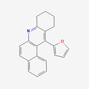 molecular formula C21H17NO B11507846 12-(Furan-2-yl)-8,9,10,11-tetrahydrobenzo[a]acridine 