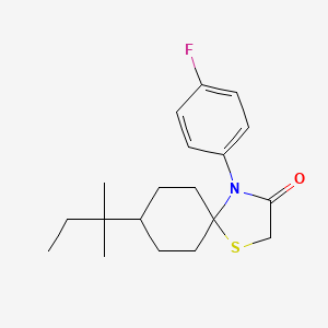 4-(4-Fluorophenyl)-8-(2-methylbutan-2-yl)-1-thia-4-azaspiro[4.5]decan-3-one