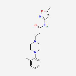 N-(5-methyl-1,2-oxazol-3-yl)-3-[4-(2-methylphenyl)piperazin-1-yl]propanamide