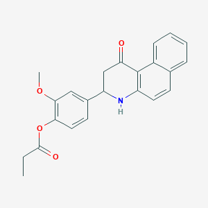 2-Methoxy-4-(1-oxo-1,2,3,4-tetrahydrobenzo[f]quinolin-3-yl)phenyl propanoate