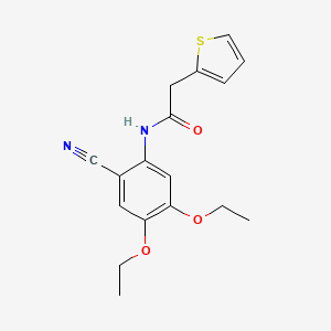 molecular formula C17H18N2O3S B11507915 N-(2-cyano-4,5-diethoxyphenyl)-2-(2-thienyl)acetamide 