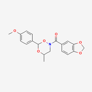 1,3-Benzodioxol-5-yl[6-(4-methoxyphenyl)-4-methyl-1,5,2-dioxazinan-2-yl]methanone