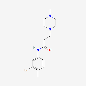 N-(3-bromo-4-methylphenyl)-3-(4-methylpiperazin-1-yl)propanamide