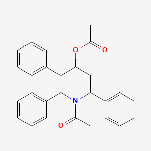 molecular formula C27H27NO3 B11507932 (1-acetyl-2,3,6-triphenylpiperidin-4-yl) acetate 