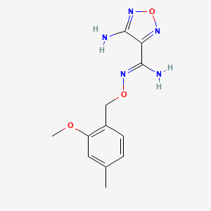 4-Amino-N'-[(2-methoxy-4-methylbenzyl)oxy]-1,2,5-oxadiazole-3-carboximidamide