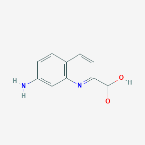 molecular formula C10H8N2O2 B011508 7-氨基喹啉-2-羧酸 CAS No. 106139-28-0