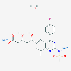 molecular formula C₂₁H₂₆FN₃Na₂O₇S B1150800 disodium;(3R,5S)-7-[4-(4-fluorophenyl)-2-methylsulfonylazanidyl-6-propan-2-ylpyrimidin-5-yl]-3,5-dihydroxyhept-6-enoate;hydrate 