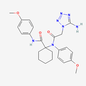 molecular formula C24H29N7O4 B11508003 1-{[(5-amino-1H-tetrazol-1-yl)acetyl](4-methoxyphenyl)amino}-N-(4-methoxyphenyl)cyclohexanecarboxamide 