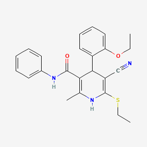 5-cyano-4-(2-ethoxyphenyl)-6-(ethylsulfanyl)-2-methyl-N-phenyl-1,4-dihydropyridine-3-carboxamide