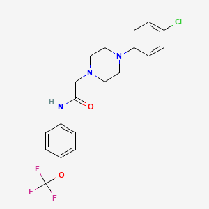 molecular formula C19H19ClF3N3O2 B11508016 2-[4-(4-chlorophenyl)piperazin-1-yl]-N-[4-(trifluoromethoxy)phenyl]acetamide 