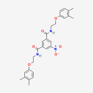 molecular formula C28H31N3O6 B11508030 N,N'-bis[2-(3,4-dimethylphenoxy)ethyl]-5-nitrobenzene-1,3-dicarboxamide 