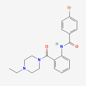 4-bromo-N-[2-(4-ethylpiperazine-1-carbonyl)phenyl]benzamide