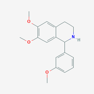 molecular formula C18H21NO3 B11508065 6,7-Dimethoxy-1-(3-methoxyphenyl)-1,2,3,4-tetrahydroisoquinoline CAS No. 188553-89-1