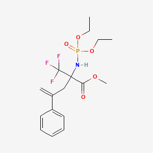 Methyl 2-[(diethoxyphosphoryl)amino]-4-phenyl-2-(trifluoromethyl)pent-4-enoate