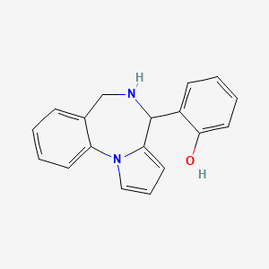 molecular formula C18H16N2O B11508090 2-(5,6-dihydro-4H-pyrrolo[1,2-a][1,4]benzodiazepin-4-yl)phenol 