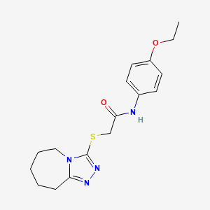 N-(4-ethoxyphenyl)-2-(6,7,8,9-tetrahydro-5H-[1,2,4]triazolo[4,3-a]azepin-3-ylsulfanyl)acetamide